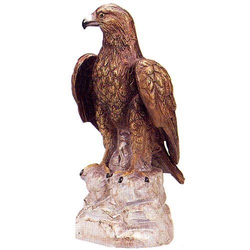 大迫力・特大・大型】8.2kg 木彫 鷹 鷲 置物